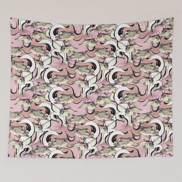 Item preview, Boxfish, Pink-green on a pink background designed and sold by Alex  Blud.