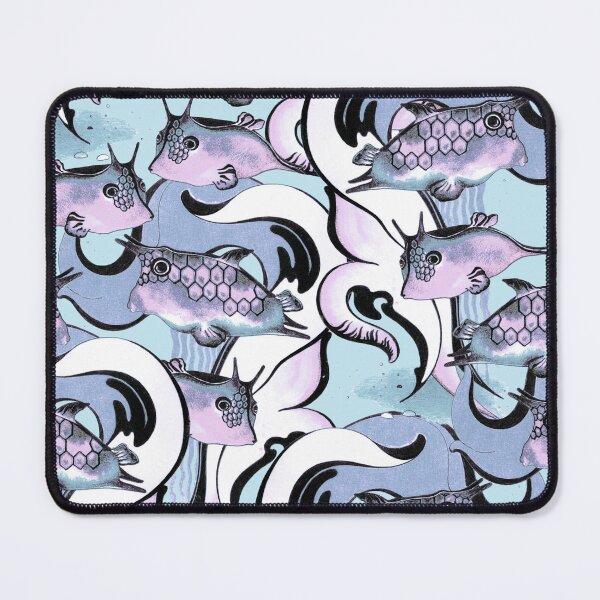 Item preview, Boxfish, Lilac-blue on a blue background designed and sold by Alex  Blud.