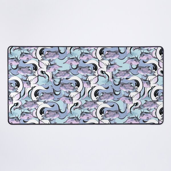 Item preview, Boxfish, Lilac-blue on a blue background designed and sold by Alex  Blud.