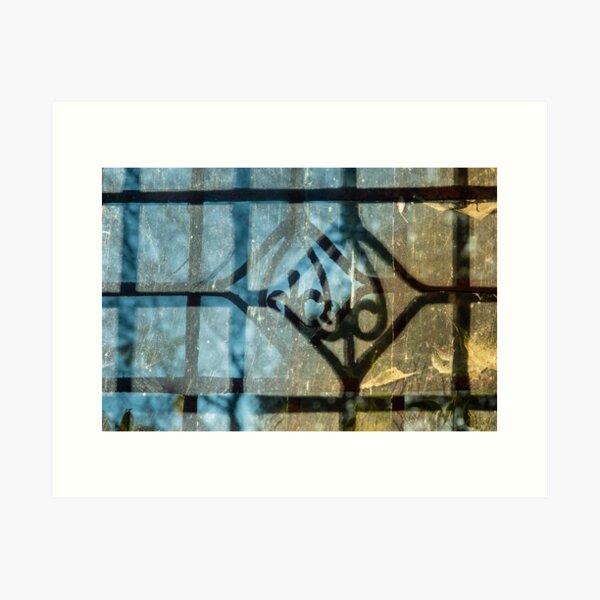 Grille shadows Art Print
