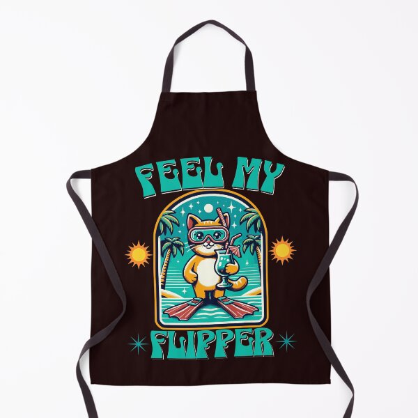 Item preview, Feel My Flipper Funny Scuba Diving Cat Tropical Holiday Vibe designed and sold by KayelBee.
