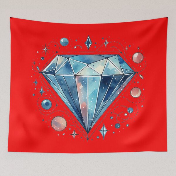 Item preview, Shining Blue Diamond Art Sketch ,  designed and sold by PaintMeWorld.