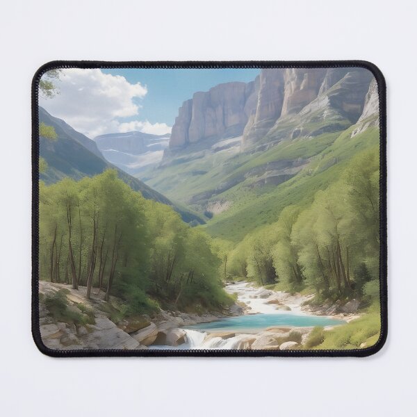 Item preview, Ordesa Parque Nacional Spain,1950 style poster - mountain river designed and sold by Museum Of Non-Existing Art.