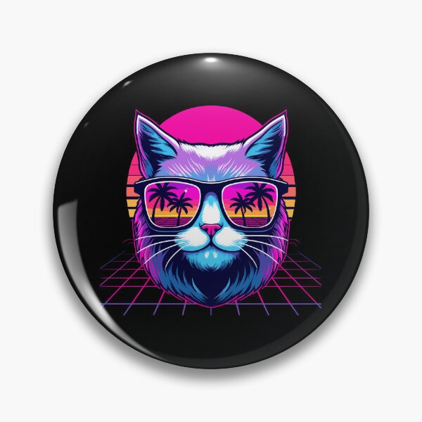 Item preview, Vaporwave Cat Wearing Sunglasses Day Aesthetic Animal Pet designed and sold by Dressed For  Duty.