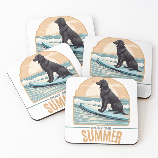 Item preview, Flat Coated Retriever Dog summer Holidays dog Enjoy the Summer  designed and sold by GoodyPaws.