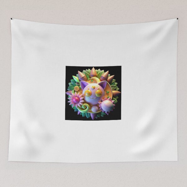 Item preview, Whimsical Cosmic Cat with Flowers and Leaves designed and sold by supakor.
