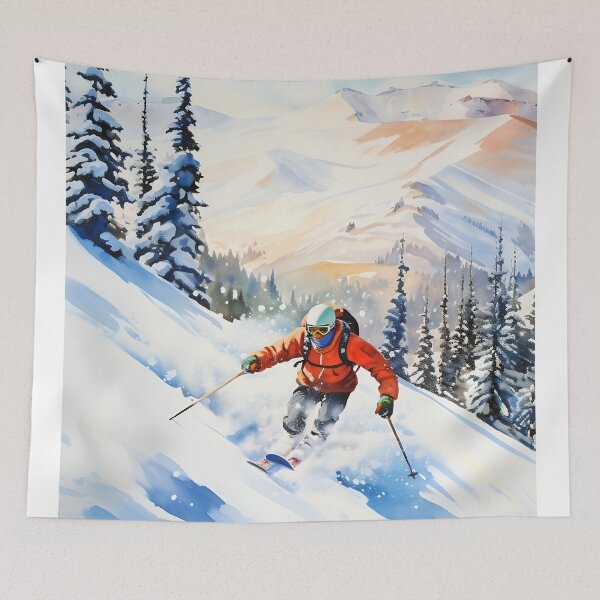 Item preview, skiing in the mountains 2 designed and sold by redmoon64.