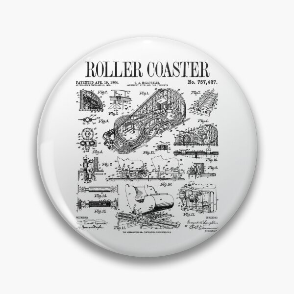 Item preview, Roller Coaster Amusement Park Ride Carnival Vintage Patent designed and sold by GrandeDuc.