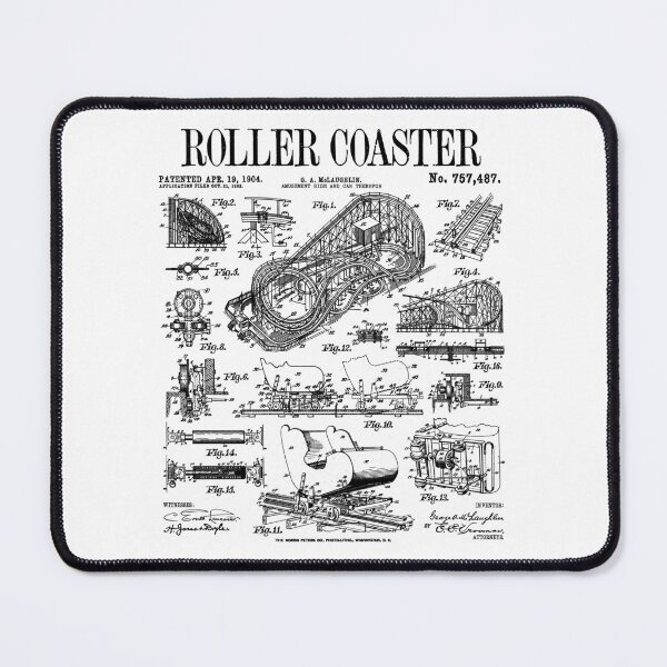 Item preview, Roller Coaster Amusement Park Ride Carnival Vintage Patent designed and sold by GrandeDuc.