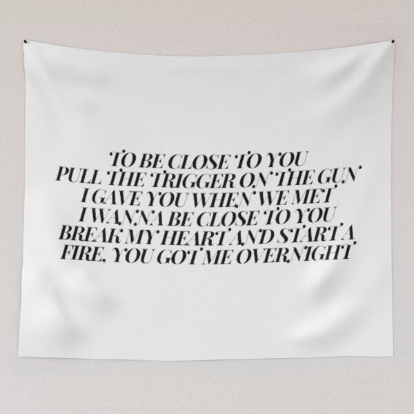 Item preview, close to you lyrics black - Gracie Abrams designed and sold by stainedauroras.
