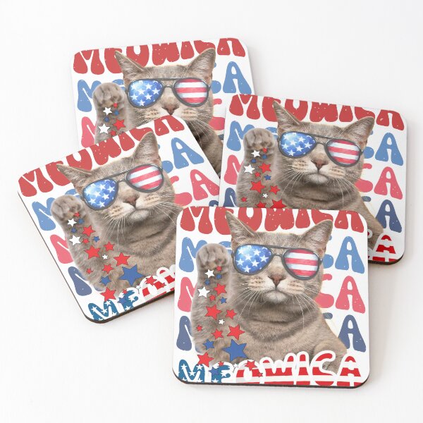 Item preview, Meowica, 4th of July design for Cat Lover designed and sold by godleo.