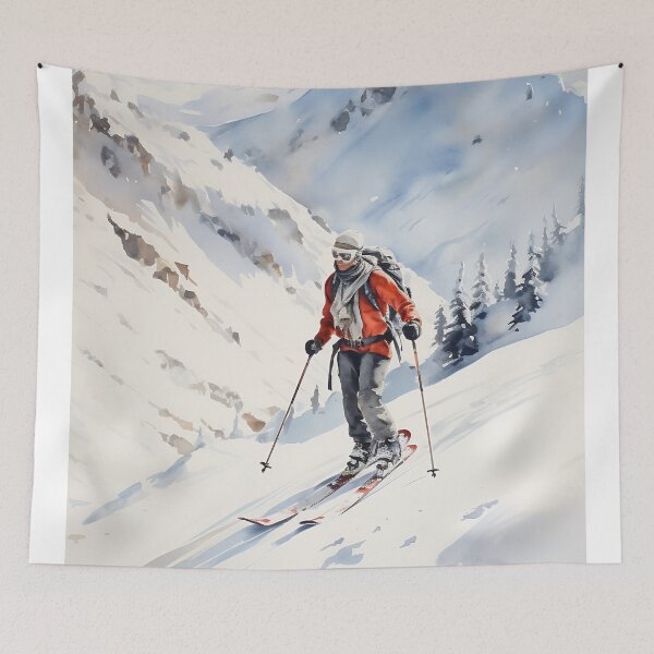 Item preview, skiing on the mountain 3 designed and sold by redmoon64.