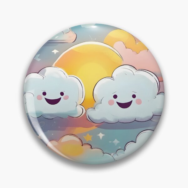 Item preview, sunset and cute cheerful clouds, radiate positivity, smiling friends designed and sold by orthodox-icon.