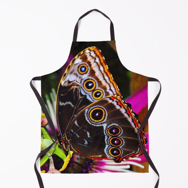Item preview, Blue morpho butterfly pollinating Passiflora VIOLACEA flower designed and sold by Peter Etchells.