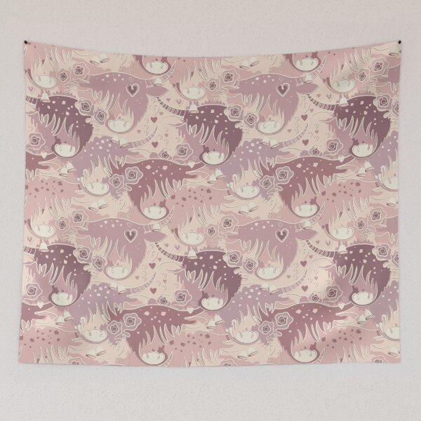 Item preview, Romantic bulls, Beige on a cream background designed and sold by Alex  Blud.