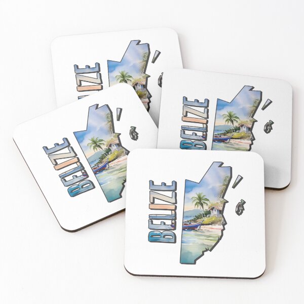 Item preview, Belize Watercolor Map designed and sold by Motivburg.