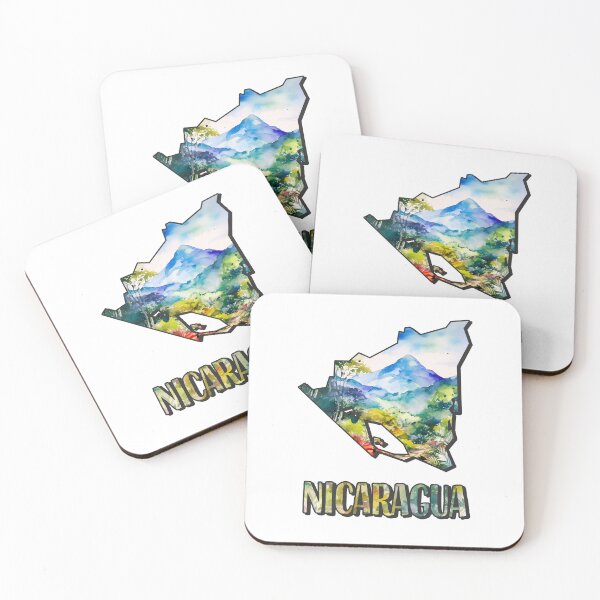 Item preview, Nicaragua watercolor map designed and sold by Motivburg.