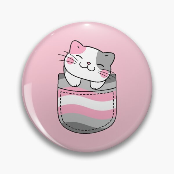 Item preview, Demigirl Pride Cat in Faux Pocket designed and sold by everything4eva.