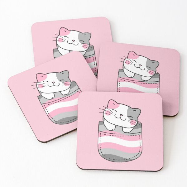 Item preview, Gato del Orgullo Demigirl en bolsillo falso designed and sold by everything4eva.