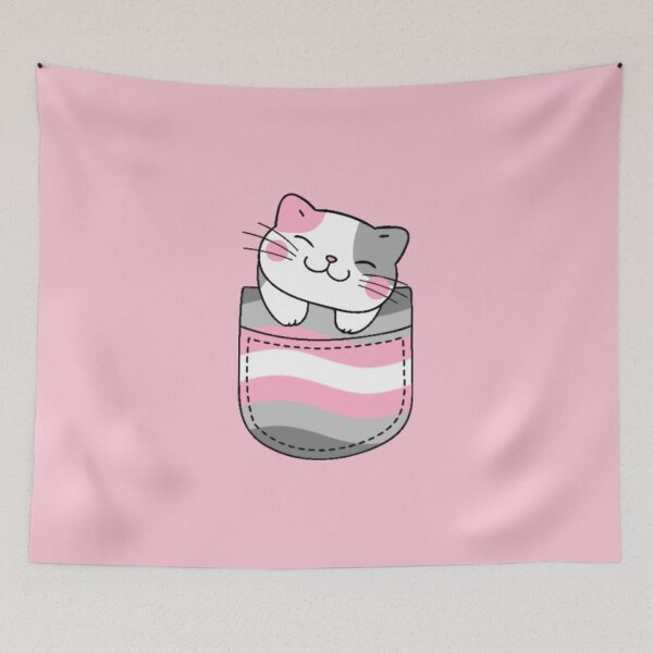 Item preview, Gato del Orgullo Demigirl en bolsillo falso designed and sold by everything4eva.