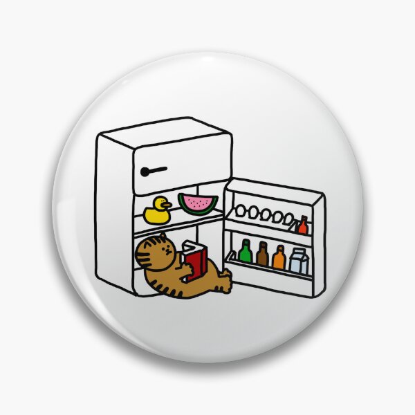 Item preview, a Cat and a Duck reading a book in the refigerator designed and sold by superbaechoo.