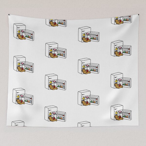 Item preview, a Cat and a Duck reading a book in the refigerator designed and sold by superbaechoo.