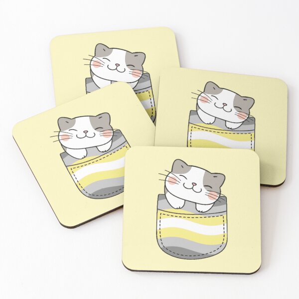 Item preview, Gato del orgullo Demigender en bolsillo falso designed and sold by everything4eva.