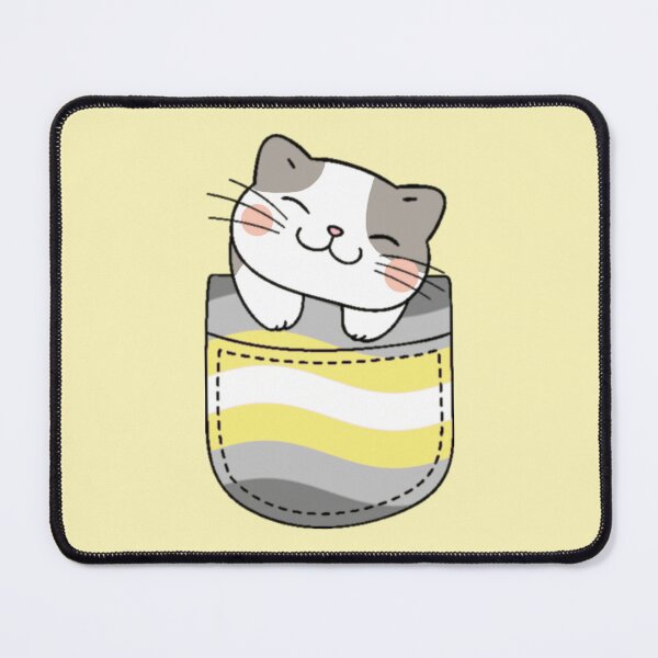 Item preview, Demigender Pride Cat in Faux Pocket designed and sold by everything4eva.
