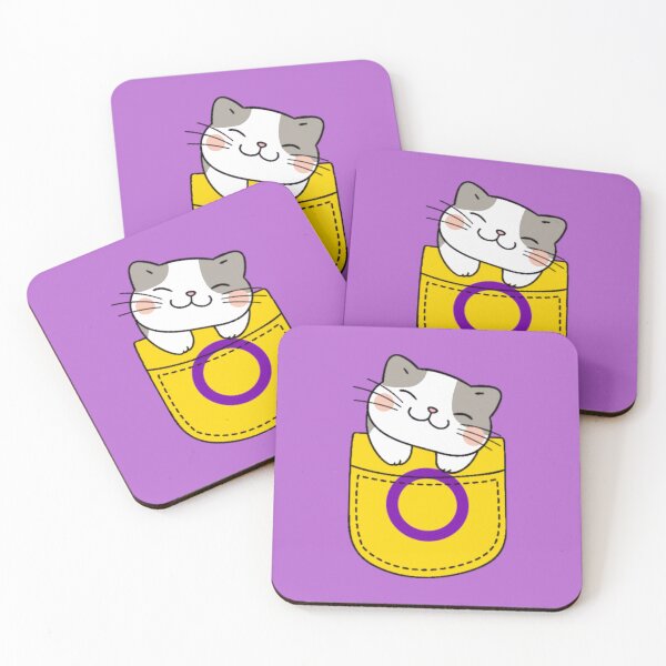 Item preview, Gato del orgullo intersexual en bolsillo falso designed and sold by everything4eva.
