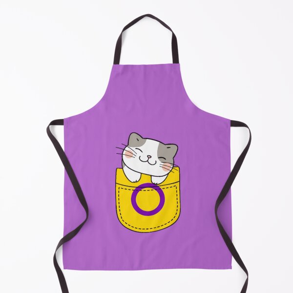 Item preview, Intersex Pride Cat in Faux Pocket designed and sold by everything4eva.
