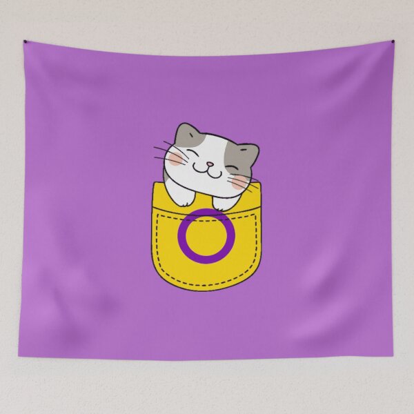 Item preview, Gato del orgullo intersexual en bolsillo falso designed and sold by everything4eva.