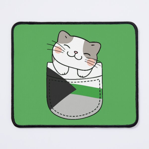 Item preview, Demiromantic Pride Cat in Faux Pocket designed and sold by everything4eva.
