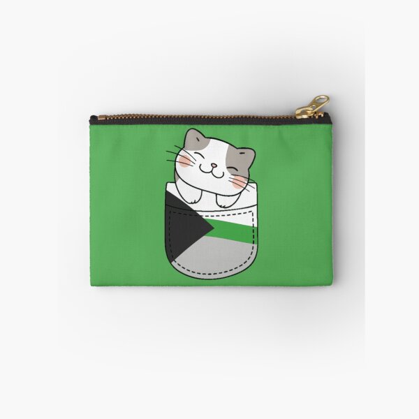 Item preview, Demiromantic Pride Cat in Faux Pocket designed and sold by everything4eva.