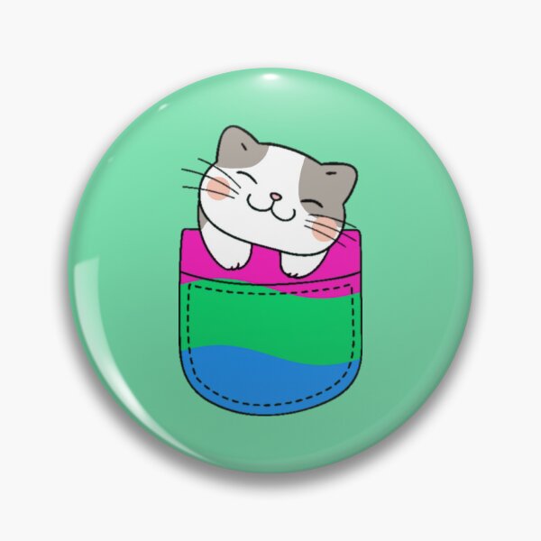 Item preview, Polysexual Pride Cat in Faux Pocket designed and sold by everything4eva.