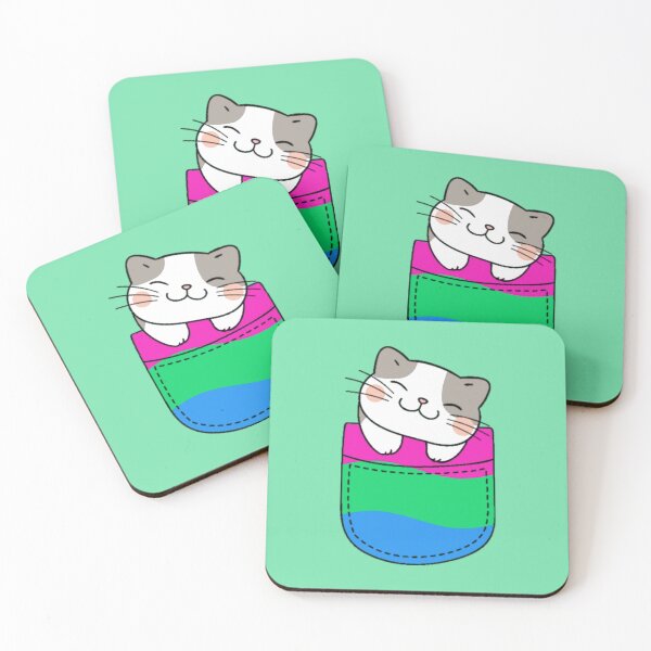 Item preview, Gato del orgullo polisexual en bolsillo falso designed and sold by everything4eva.