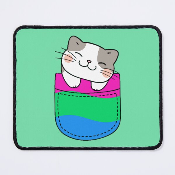 Item preview, Polysexual Pride Cat in Faux Pocket designed and sold by everything4eva.