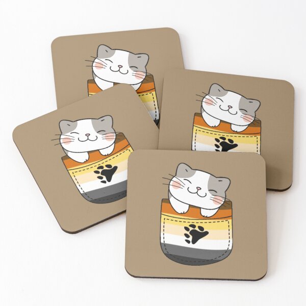 Item preview, Bear Pride Cat in Faux Pocket designed and sold by everything4eva.