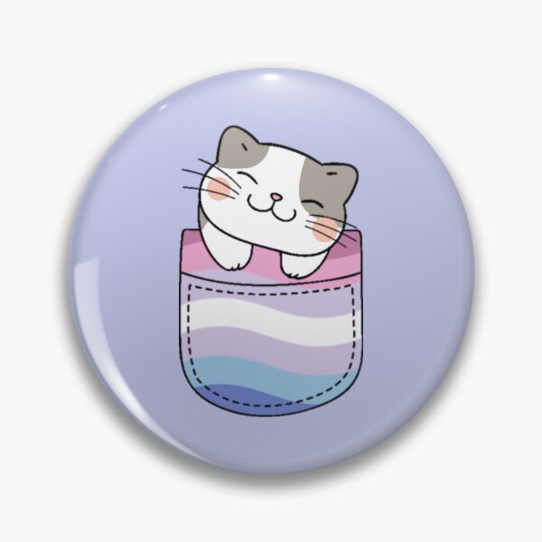 Item preview, Bigender Pride Cat in Faux Pocket designed and sold by everything4eva.