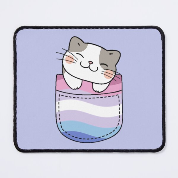 Item preview, Bigender Pride Cat in Faux Pocket designed and sold by everything4eva.
