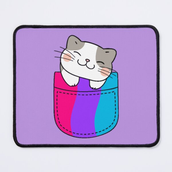 Item preview, Androgyne Pride Cat in Faux Pocket designed and sold by everything4eva.
