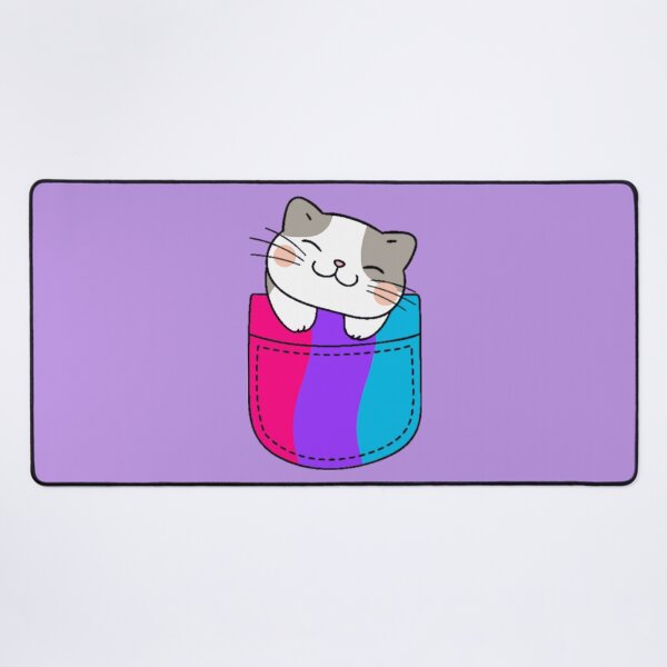 Item preview, Androgyne Pride Cat in Faux Pocket designed and sold by everything4eva.