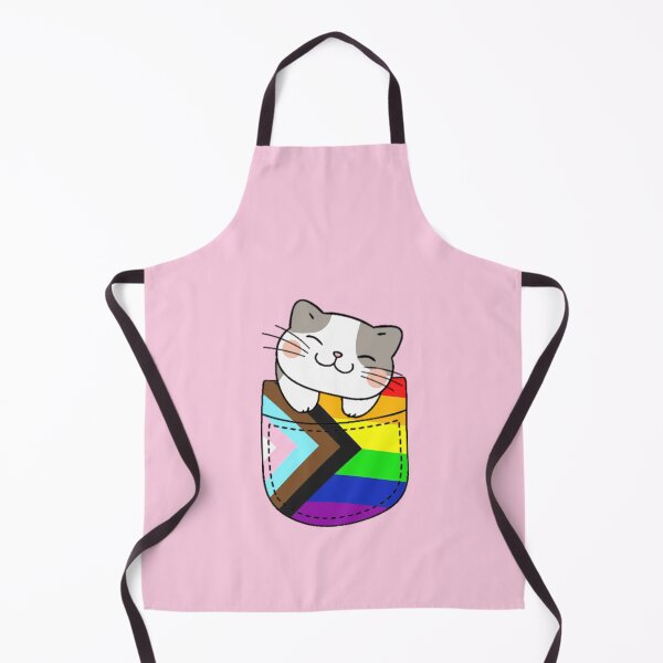 Item preview, Progress Pride Cat in Faux Pocket designed and sold by everything4eva.