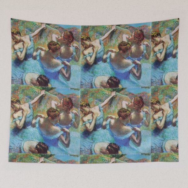 Item preview, Ballet Dancers Blue Ballerinas Edgar Degas painting designed and sold by ArtUnova.