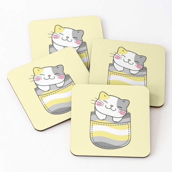 Item preview, Gato del orgullo Demigender en bolsillo falso designed and sold by everything4eva.