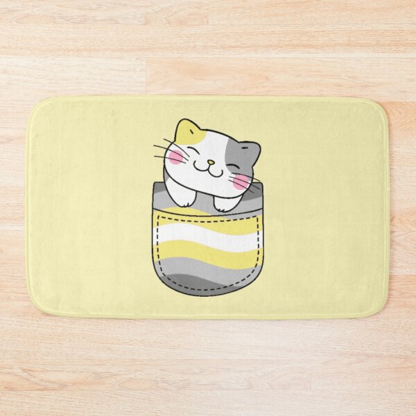 Item preview, Demigender Pride Cat in Faux Pocket designed and sold by everything4eva.