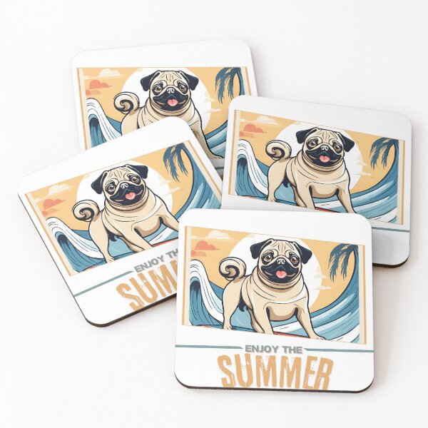 Artikelvorschau, Mops Sommer Urlaub Hund Genieße den Sommer entworfen und verkauft von GoodyPaws.