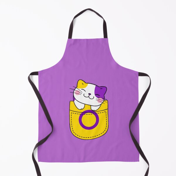 Item preview, Intersex Pride Cat in Faux Pocket designed and sold by everything4eva.