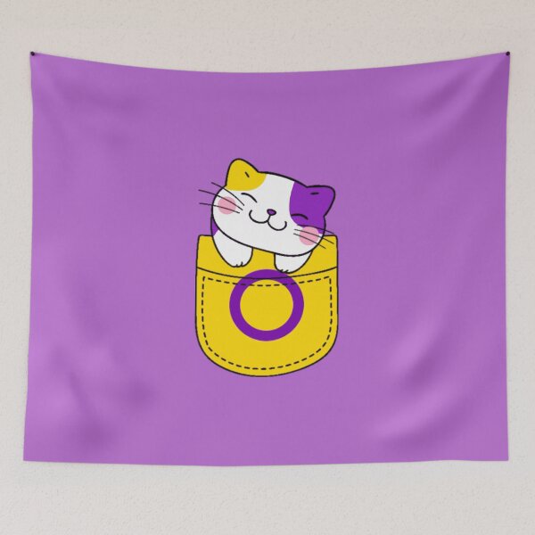 Item preview, Gato del orgullo intersexual en bolsillo falso designed and sold by everything4eva.
