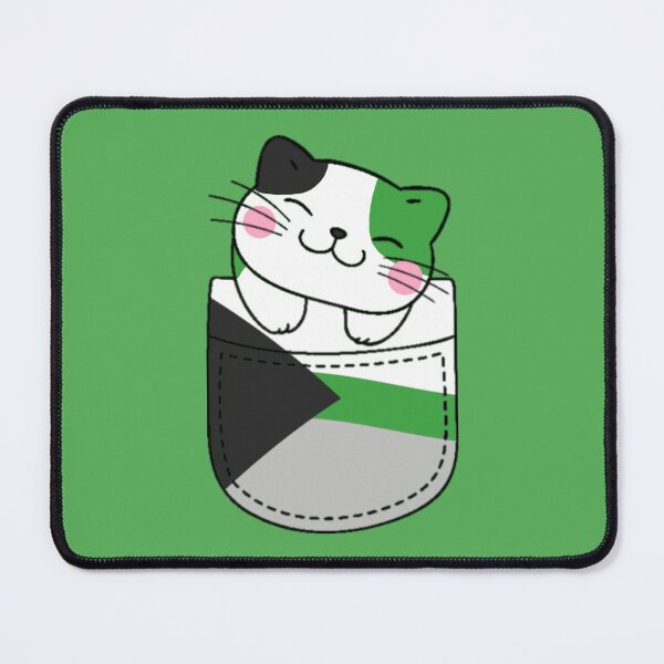 Item preview, Demiromantic Pride Cat in Faux Pocket designed and sold by everything4eva.
