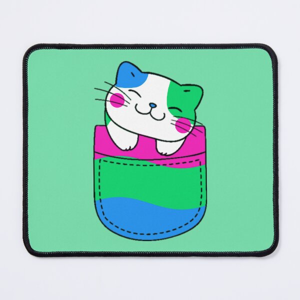 Item preview, Polysexual Pride Cat in Faux Pocket designed and sold by everything4eva.